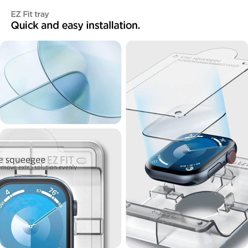 Spigen Elite Shield ”EZ FIT” Hybrid Glass 2-PACK for Apple Watch 10 (42MM) - Clear_6