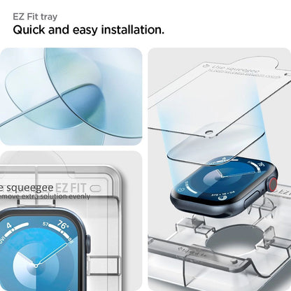 Spigen Elite Shield ”EZ FIT” Hybrid Glass 2-PACK for Apple Watch 10 (42MM) - Clear_6