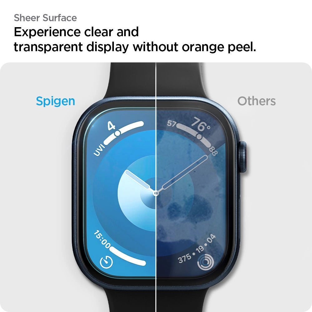 Spigen Elite Shield ”EZ FIT” Hybrid Glass 2-PACK for Apple Watch 10 (46MM) - Clear_9
