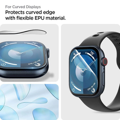 Spigen Elite Shield ”EZ FIT” Hybrid Glass 2-PACK for Apple Watch 10 (46MM) - Clear_8