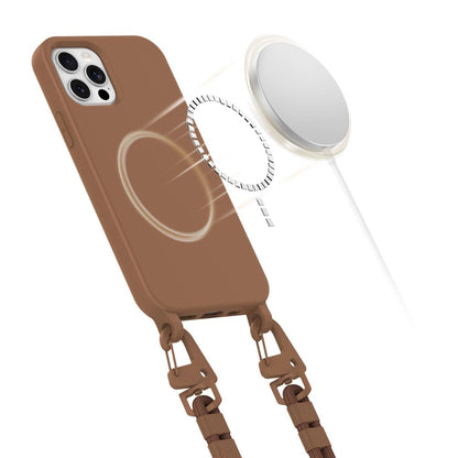 Tech-Protect MagNecklace MagSafe Case for iPhone 12 / 12 Pro - Brown_2