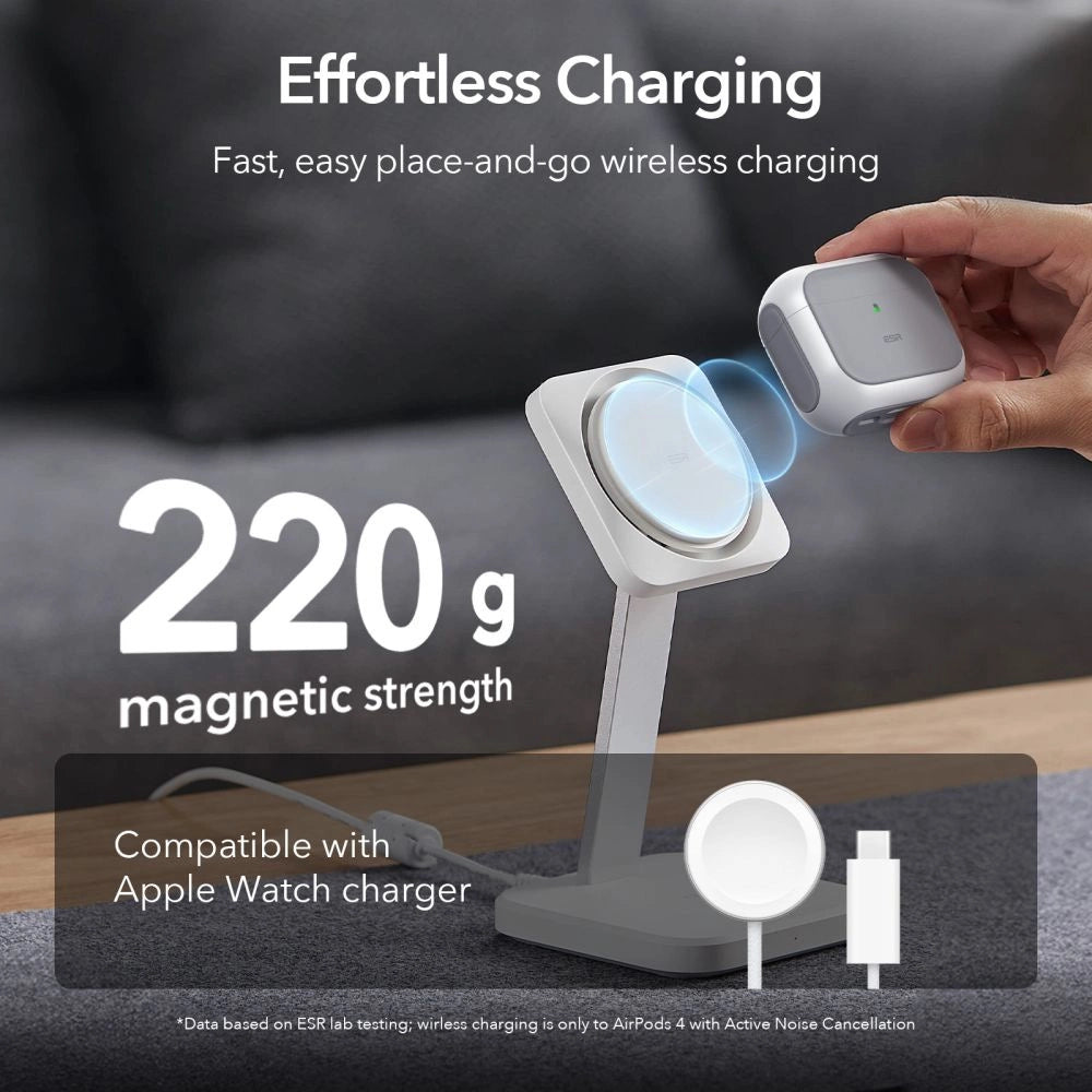 ESR Orbit Halolock MagSafe case for Apple AirPods 4 - white_2