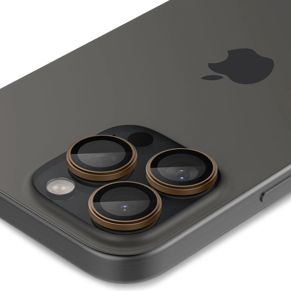 Spigen Optik Pro GLAS.TR ”EZ FIT” Camera Protector 2-PACK for iPhone 16 Pro / Pro Max - Brown_4