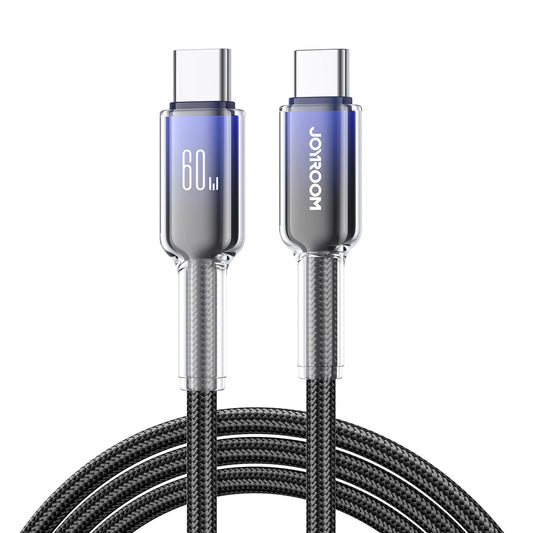 Joyroom S-A42 Crystal-Clear Series 60W USB-C - USB-C cable 1.2m - black_0