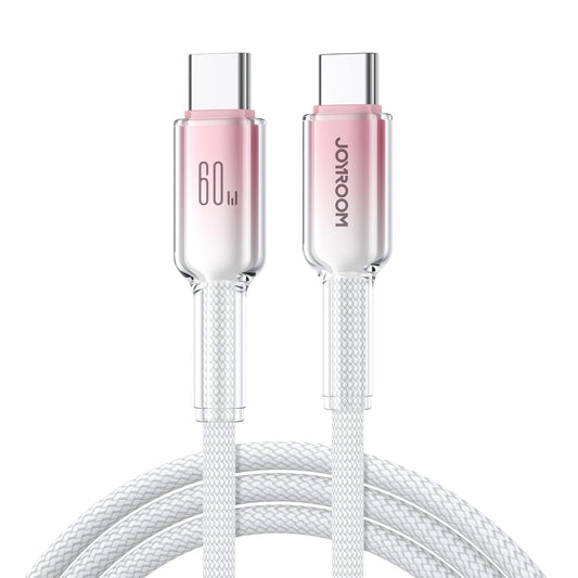 Joyroom S-A42 Crystal-Clear Series 60W USB-C - USB-C cable 1.2m - white_0
