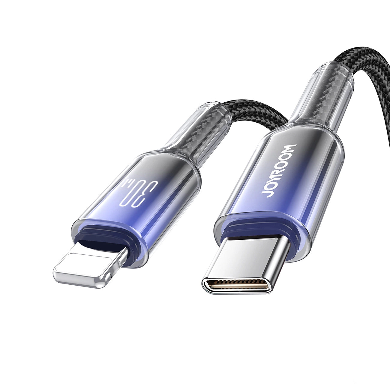 Joyroom S-A42 Crystal-Clear Series 30W USB-C - Lightning cable 1.2m - black_2