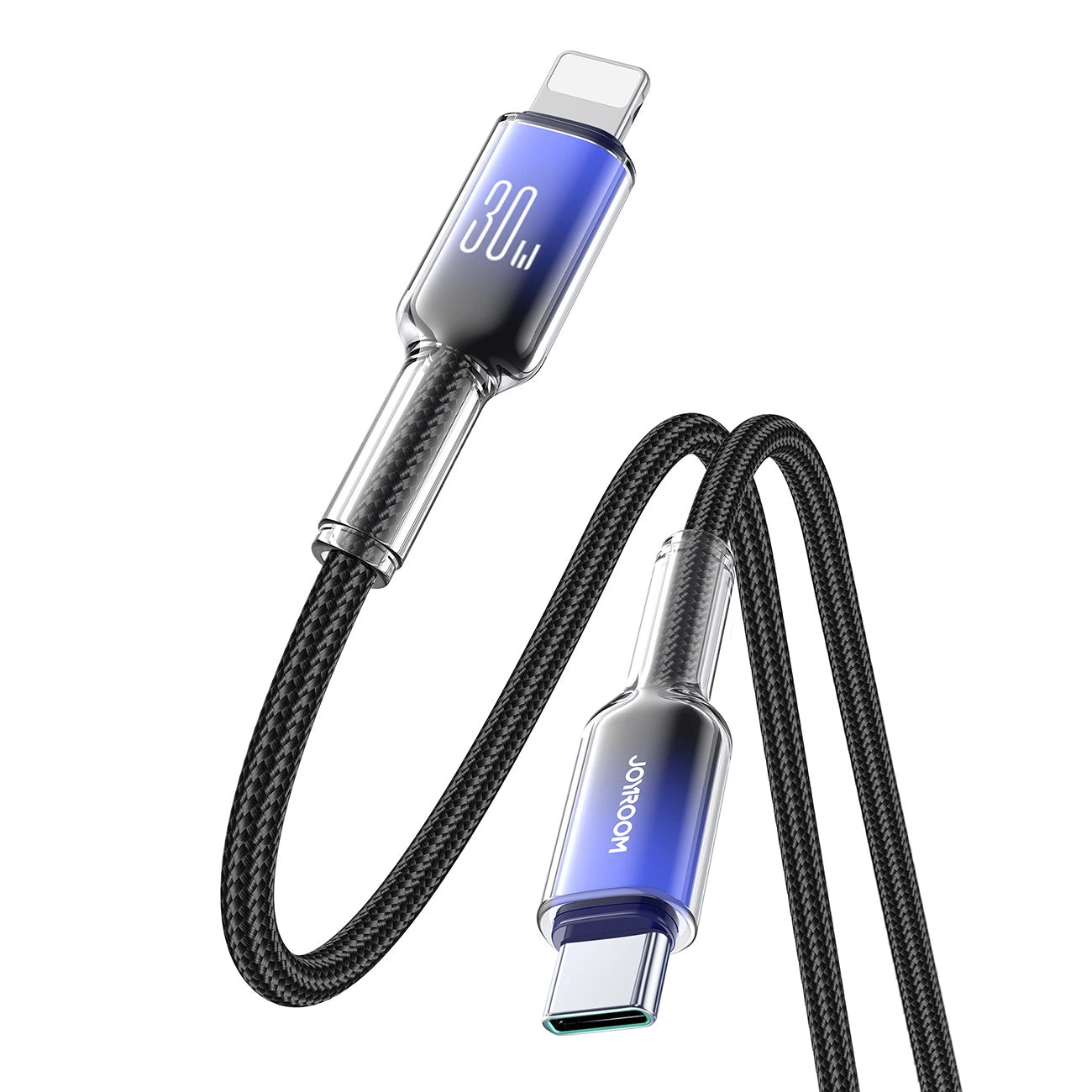 Joyroom S-A42 Crystal-Clear Series 30W USB-C - Lightning cable 1.2m - black_4