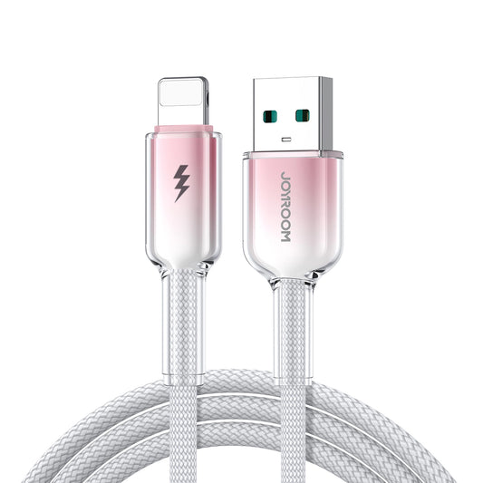 Joyroom S-A42 Crystal-Clear Series 3A USB-A - Lightning cable 1.2m - white_0