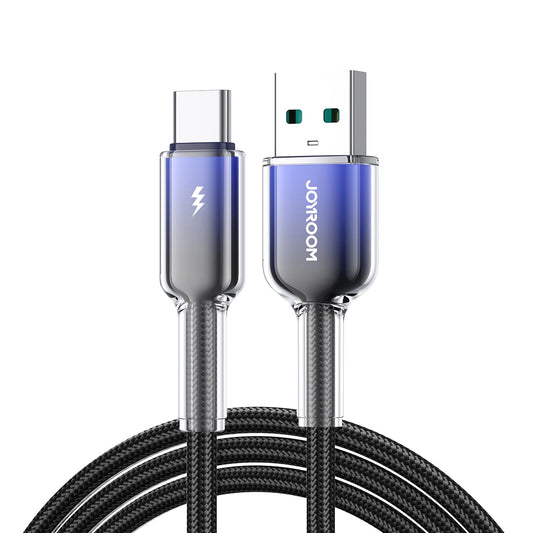 Joyroom S-A42 Crystal-Clear Series 3A USB-A - USB-C cable 1.2m - black_0