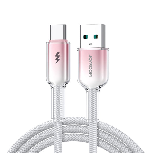 Joyroom S-A42 Crystal-Clear Series 3A USB-A - USB-C cable 1.2m - white_0