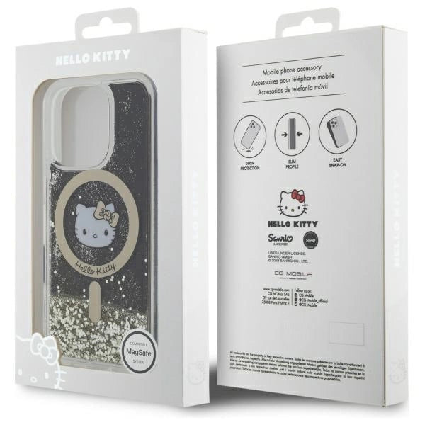 Hello Kitty Liquid Glitter Fever MagSafe iPhone 16 Pro Case - Gold_7
