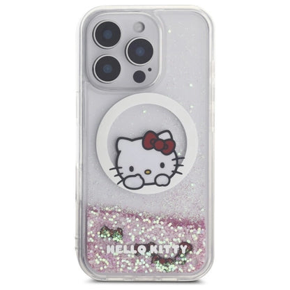Hello Kitty Liquid Glitter Sweet Kitty Bows MagSafe iPhone 16 Pro Case - White_2
