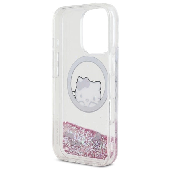 Hello Kitty Liquid Glitter Sweet Kitty Bows MagSafe iPhone 16 Pro Case - White_6