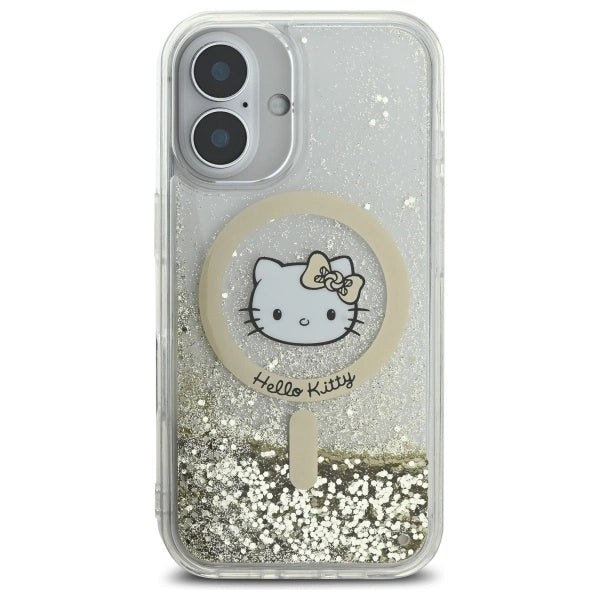 Hello Kitty Liquid Glitter Fever MagSafe iPhone 16 Case - Gold_2