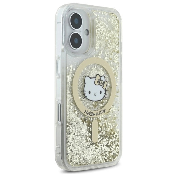 Hello Kitty Liquid Glitter Fever MagSafe iPhone 16 Case - Gold_3