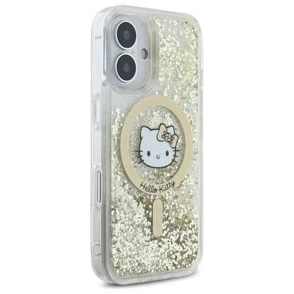 Hello Kitty Liquid Glitter Fever MagSafe iPhone 16 Case - Gold_3