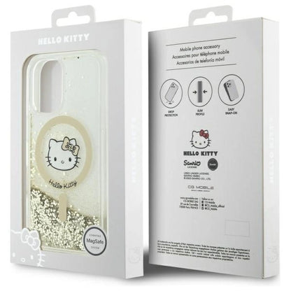 Hello Kitty Liquid Glitter Fever MagSafe iPhone 16 Case - Gold_7