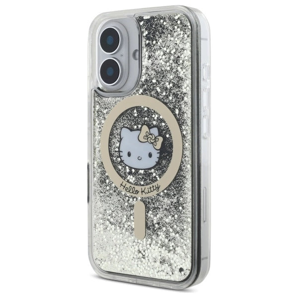 Hello Kitty Liquid Glitter Fever MagSafe iPhone 16 Case - Gold_1
