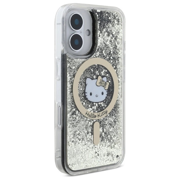 Hello Kitty Liquid Glitter Fever MagSafe iPhone 16 Case - Gold_3