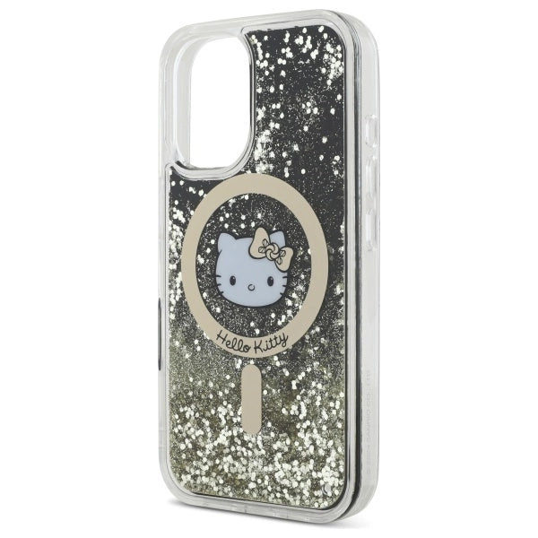 Hello Kitty Liquid Glitter Fever MagSafe iPhone 16 Case - Gold_5