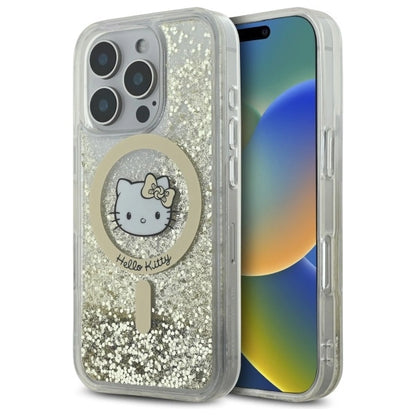 Hello Kitty Liquid Glitter Fever MagSafe Case for iPhone 16 Pro Max - Gold_0