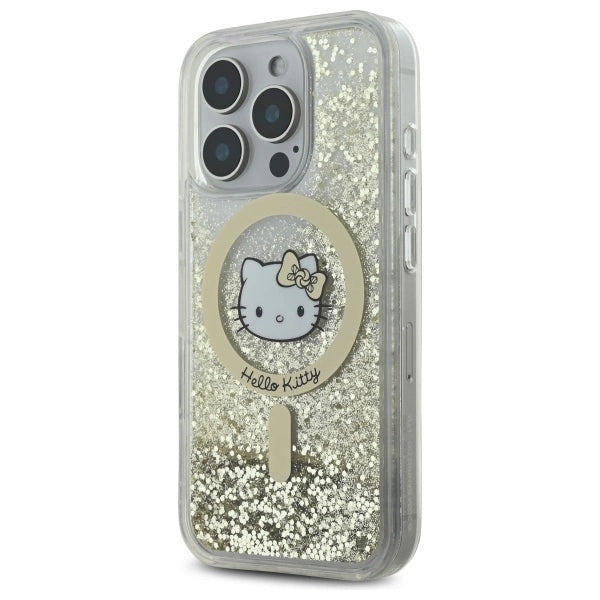 Hello Kitty Liquid Glitter Fever MagSafe Case for iPhone 16 Pro Max - Gold_1