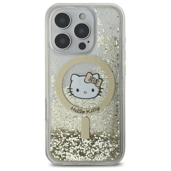 Hello Kitty Liquid Glitter Fever MagSafe Case for iPhone 16 Pro Max - Gold_2
