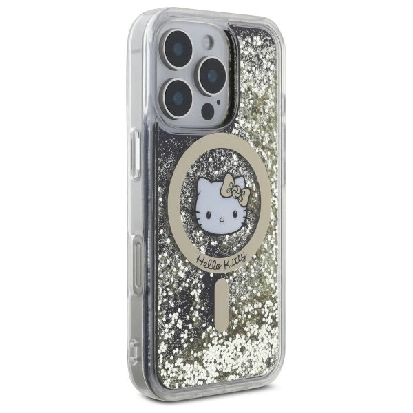 Hello Kitty Liquid Glitter Fever MagSafe Case for iPhone 16 Pro Max - Gold_3