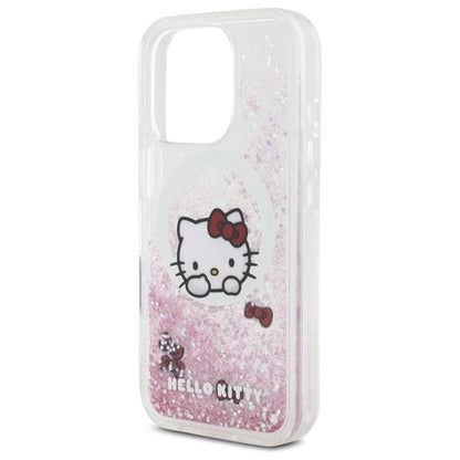 Hello Kitty Liquid Glitter Sweet Kitty Bows MagSafe Case for iPhone 16 Pro Max - White_5