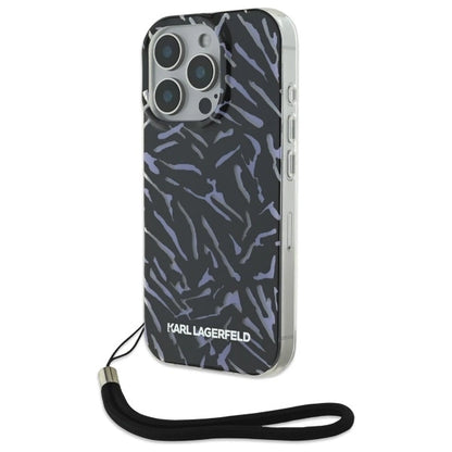 Karl Lagerfeld Zebra With Cord iPhone 16 Pro Case - Purple_0