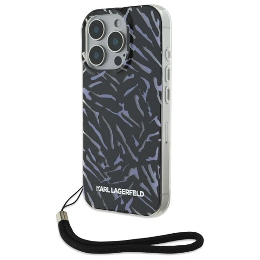 Karl Lagerfeld Zebra With Cord iPhone 16 Pro Case - Purple_0