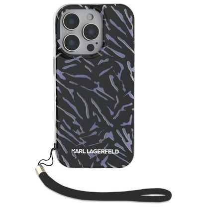 Karl Lagerfeld Zebra With Cord iPhone 16 Pro Case - Purple_1