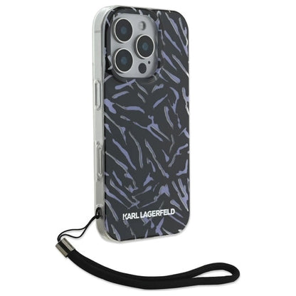 Karl Lagerfeld Zebra With Cord iPhone 16 Pro Case - Purple_2