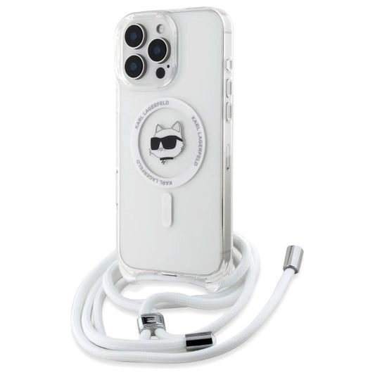 Karl Lagerfeld IML Choupette Head &amp; Cord Magsafe iPhone 16 Pro Case - Clear_0
