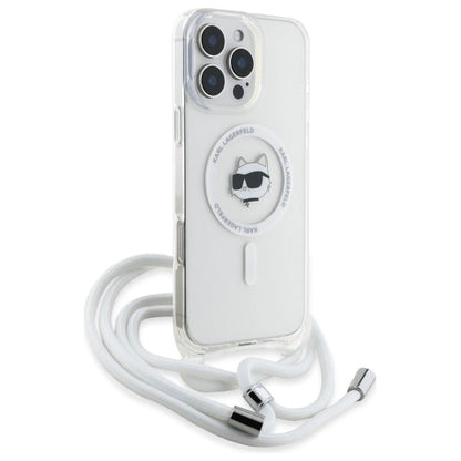 Karl Lagerfeld IML Choupette Head &amp; Cord Magsafe iPhone 16 Pro Case - Clear_2