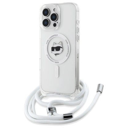 Karl Lagerfeld IML Choupette Head &amp; Cord Magsafe Case for iPhone 16 Pro Max - Clear_0
