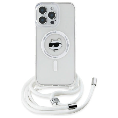 Karl Lagerfeld IML Choupette Head &amp; Cord Magsafe Case for iPhone 16 Pro Max - Clear_1