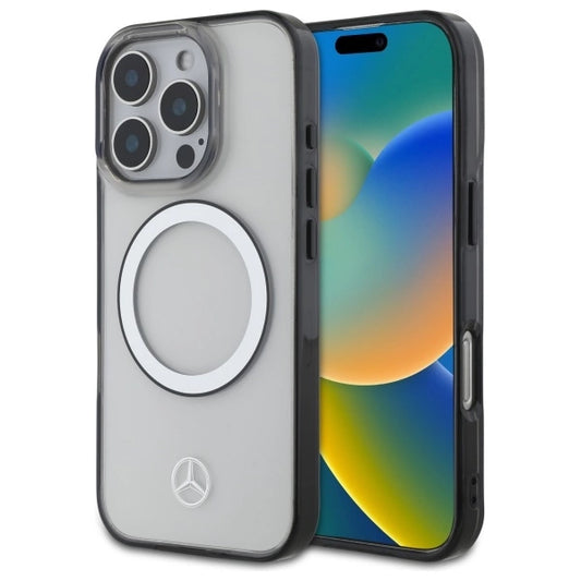 Mercedes Printed Logo MagSafe Case for iPhone 16 Pro Max - Clear_0