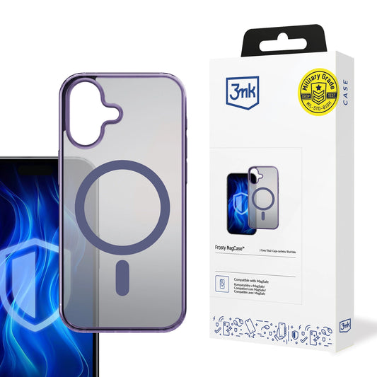 3mk Frosty MagCase Purple Case for Apple iPhone 16 - purple_0