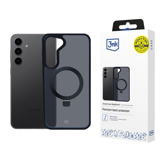 3mk Smoke Case Mag&amp;Stand for Samsung Galaxy S24+ - black_0