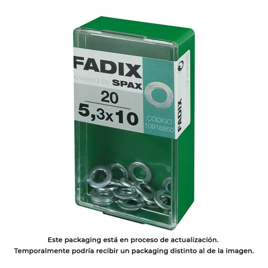 Caixa s 20 unid. anilha plana zinco 5,3x10mm fadix_0