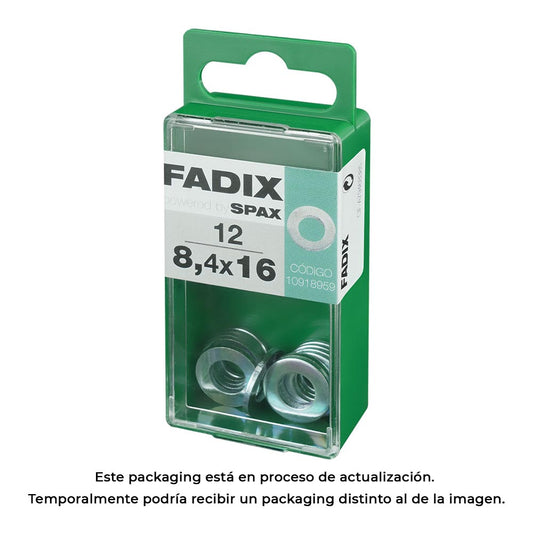 Caixa s 12 unid. anilha plana zinco 8,4x16mm fadix_0