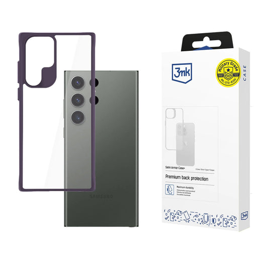 3mk Satin Armor Case+ Purple for Samsung Galaxy S24 Ultra - Transparent_0