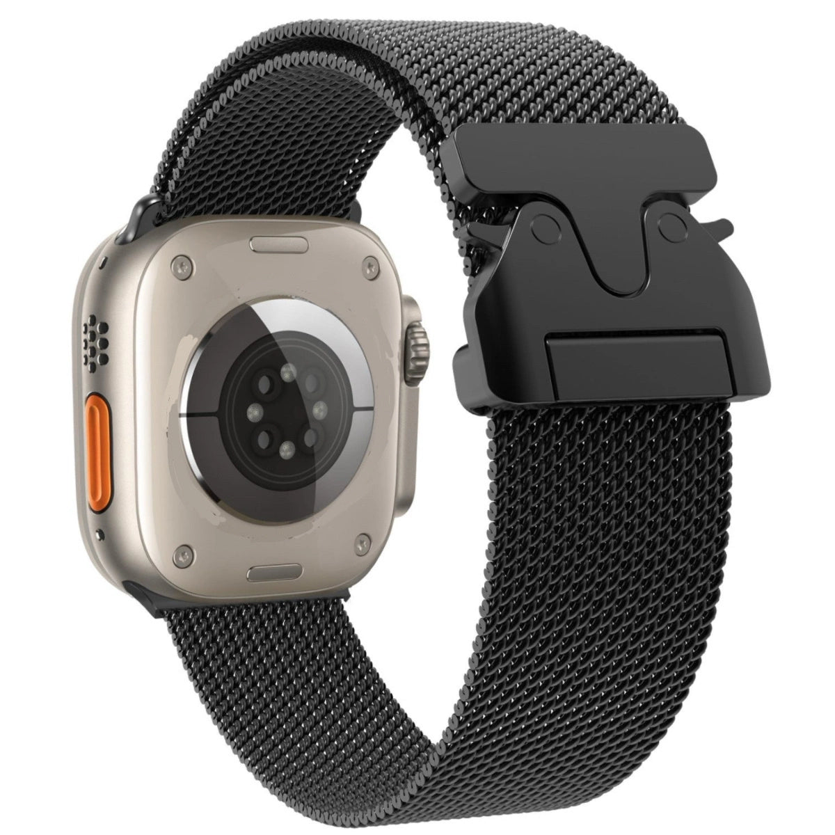 Titanium Milanese Loop Bracelet 42/44/45/46/49 mm - Black_0