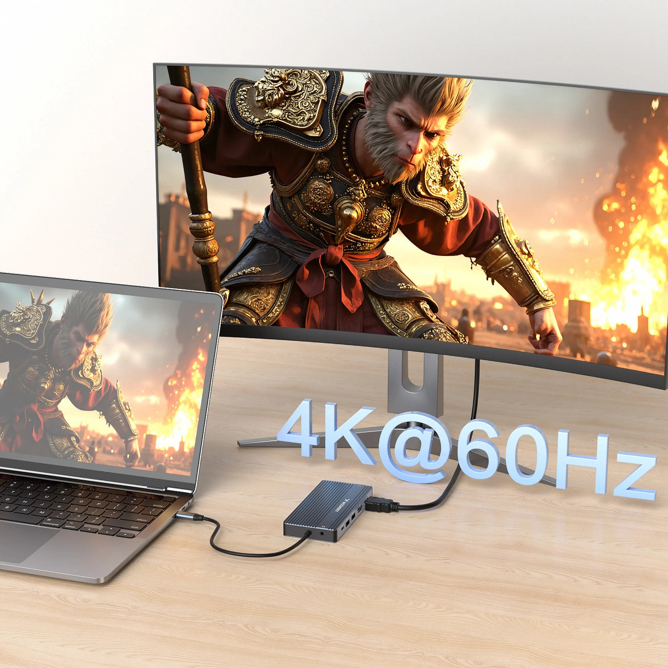 USB-C Hub 14 in 1 Wozinsky WDS03Y5S Multifunctional, Aluminum, for 3 Monitors, with 15 cm Cable - Gray_2