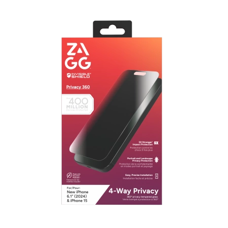ZAGG InvisibleShield Glass Elite Privacy 360 for iPhone 15 / 16_0
