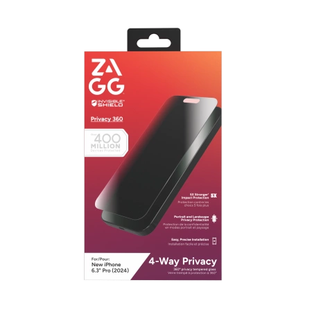 ZAGG InvisibleShield Glass Elite Privacy 360 for iPhone 16 Pro_0