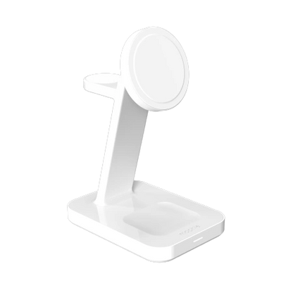 ZAGG Mophie Snap+ 3-in-1 Qi2 Wireless Charger Stand for Three Devices Compatible with MagSafe and Qi2 - White_0