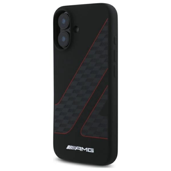 AMG Checkered Flag Pattern MagSafe iPhone 16 Case - Black_1