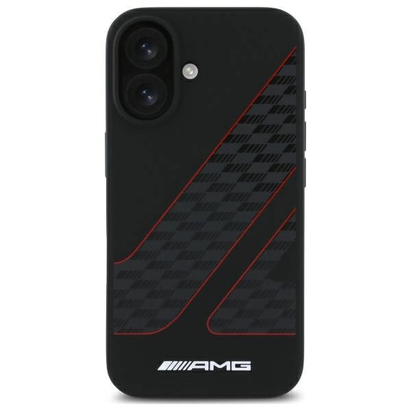 AMG Checkered Flag Pattern MagSafe iPhone 16 Case - Black_2